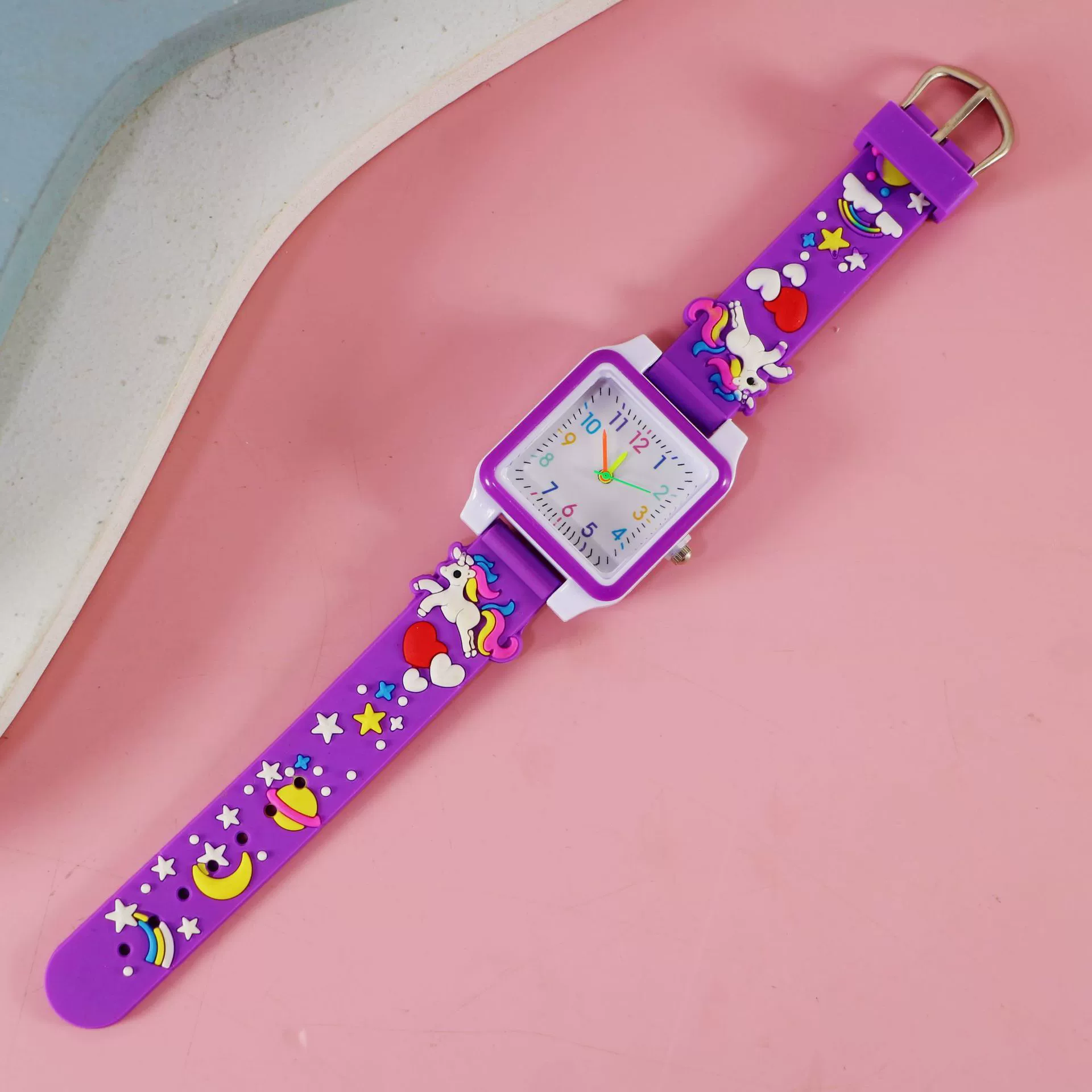 Silicone children's watch with gears, children's quartz watches