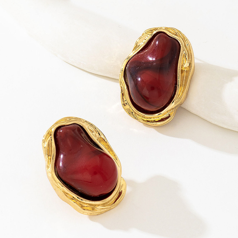 欧美跨境饰品 巴洛克镶嵌彩色异形珍珠戒指 复古不规则合金rings|undefined
