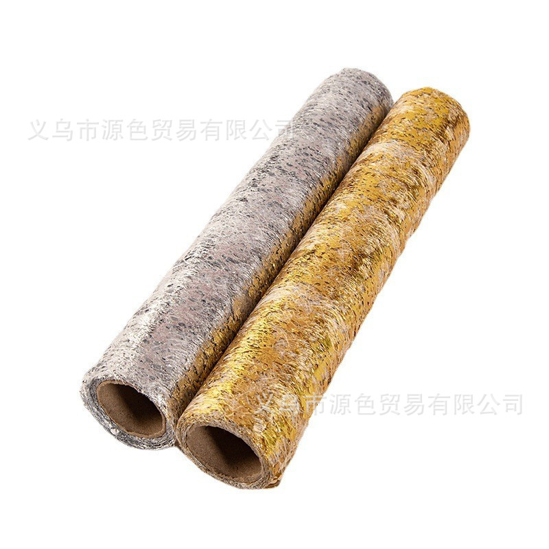 跨境专供烫金箔银箔桌旗网纱背景装饰材料婚庆氛围布置乱网桌旗