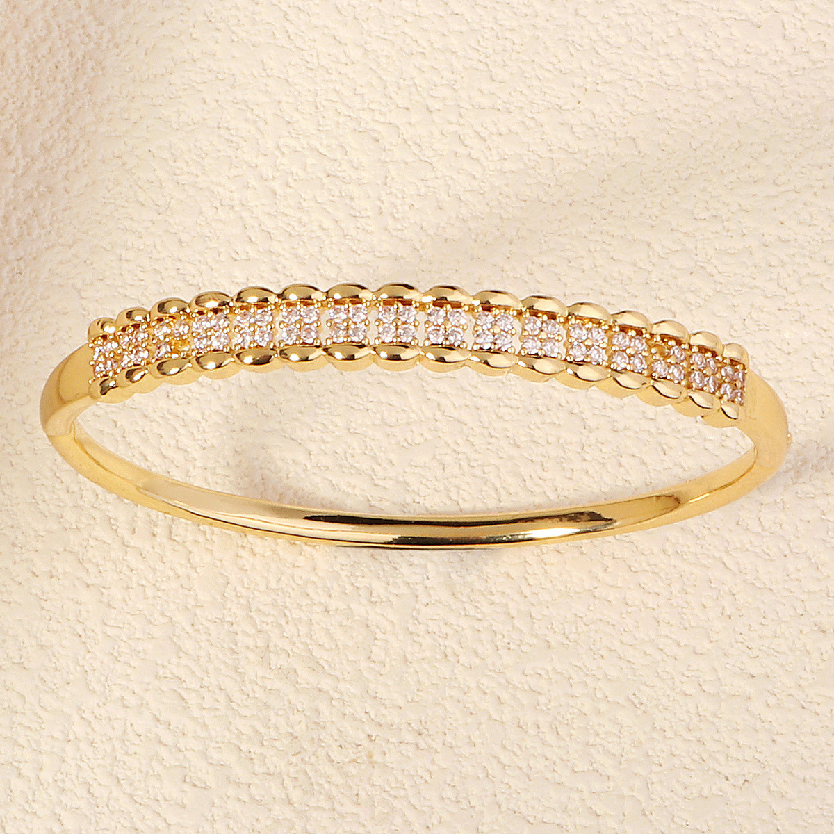 20g Weight 0.03µm-0.05µm Gold Plating Thickness Electroplating Gold Plating Process 18K Real Gold Plated Plating Material Rhinestones, Zircon Inlay Material Bangle Classification 1 Piece Quantity Holiday, Travel, Daily Occasion Copper Material Love, Round, Square Pattern Women's Gender French Style, Modern Style, Classic Style Style Inlay Craft French Style Modern Style Classic Style Love Round Square Rhinestones Zircon Alloy Copper Wholesale Bangle 10