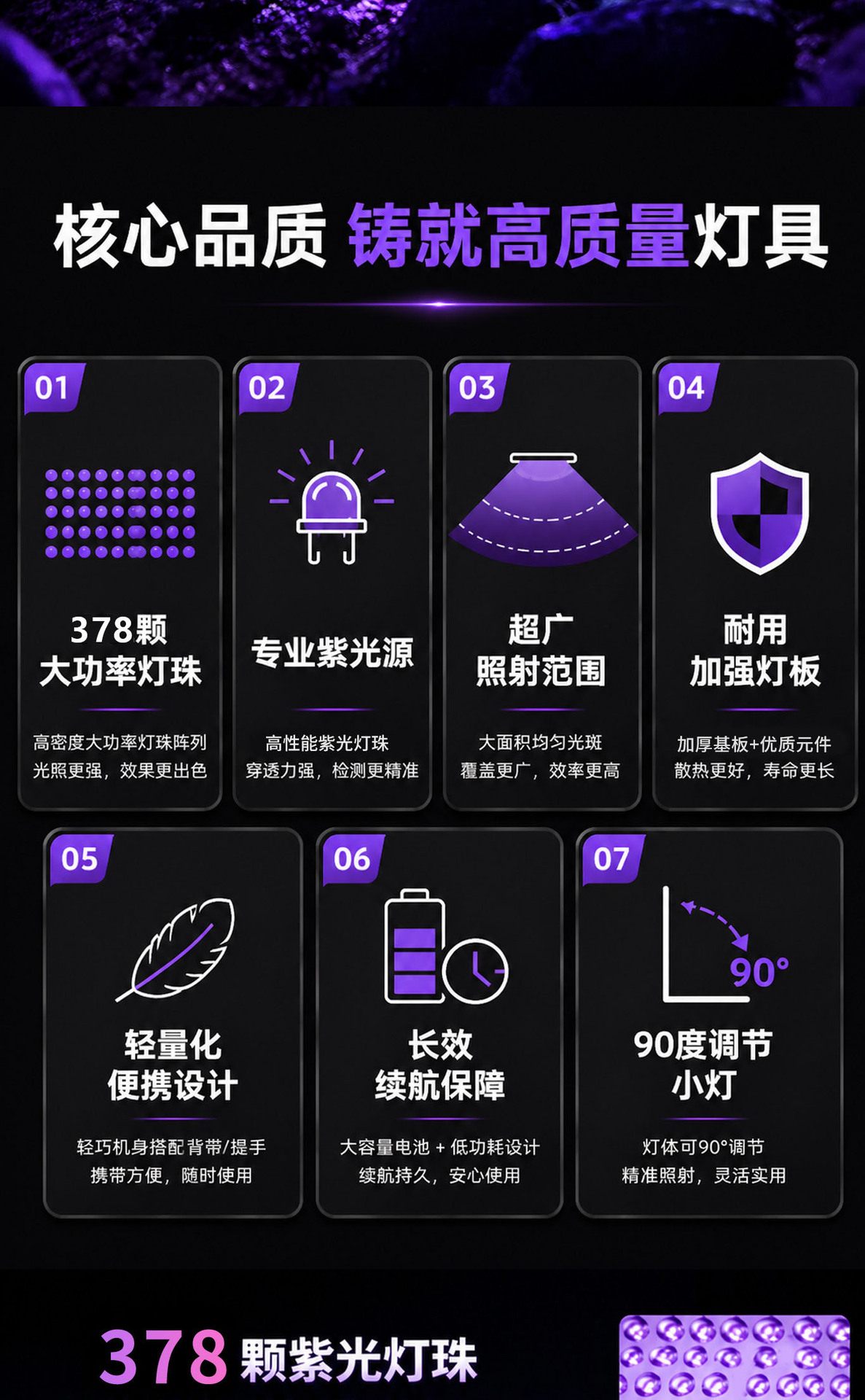 Polite 2026 New Model Scorpion Lamp, Ultra-Bright, High-Power, Long-Lasting, Purple Light, Strong Light, Large Area Illumination, Specifically for Scorpions