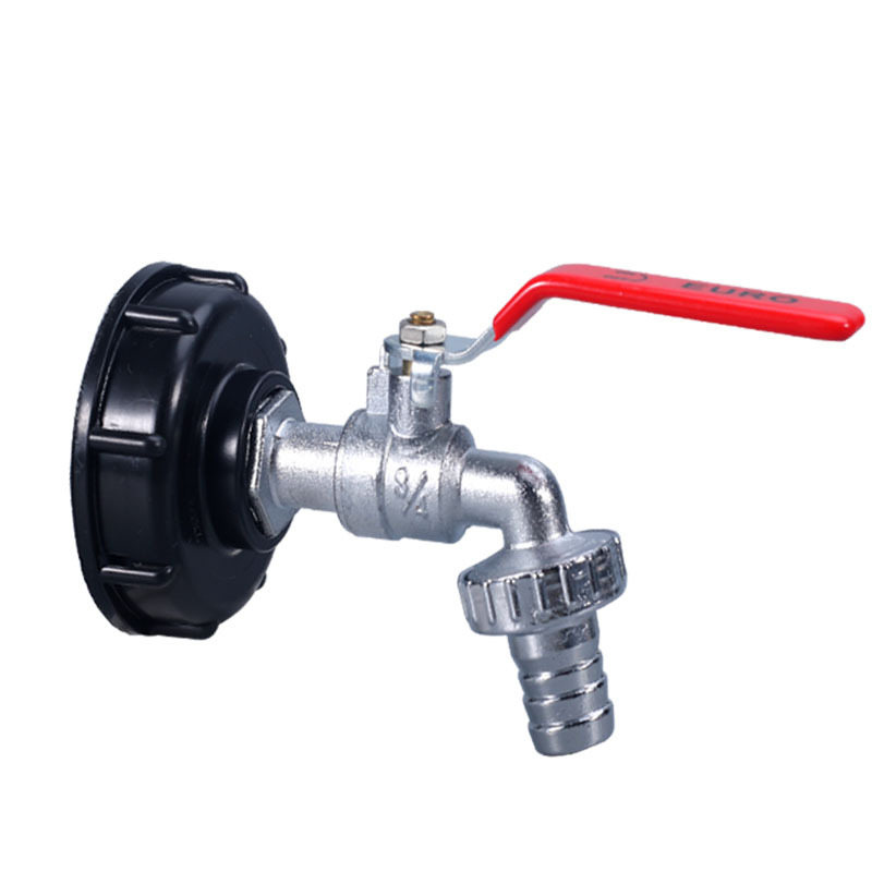 Adaptador de Grifo de Latón de 1/2" para Boquilla de Agua, Conector de 3/4" para Barril IBC, Accesorio Transfronterizo.