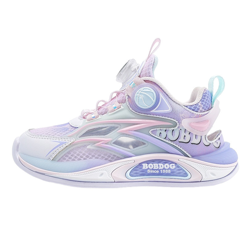 Babudou zapatos deportivos para niñas verano de una sola red hueca zapatos de baloncesto para niños grandes con botones para niños zapatos para correr para niños