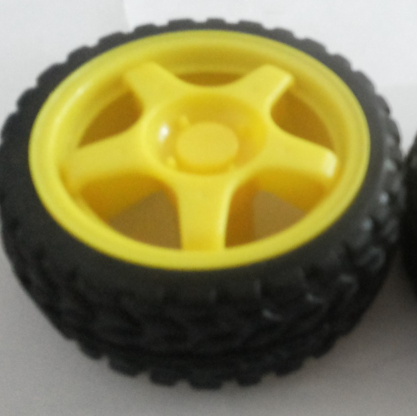 橡胶车轮/机器人/寻迹巡线小车配件 智能小车 轮胎 底盘轮子