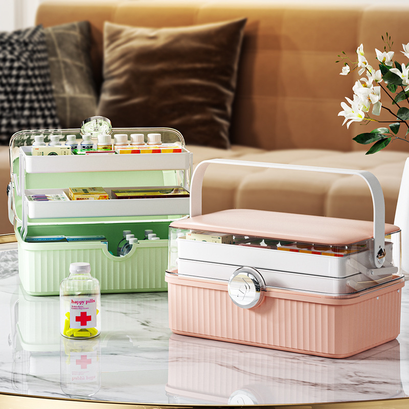 Medicine box household epidemic prevention medicine box family small medicine box large capacity multi-layer medicine storage medical medicine box Medicine box household epidemic prevention medicine box family small medicine box large capacity multi-layer medicine storage medical medicine box