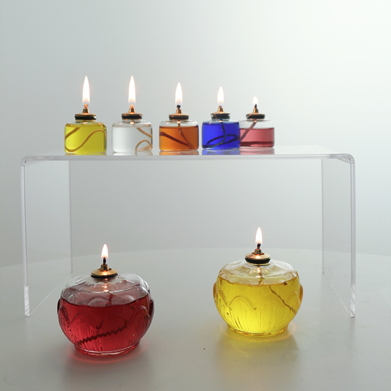 Lámpara de aceite de vidrio creativa lámpara casera candelabro cena romántica Hotel Occidental restaurante bar Decoración