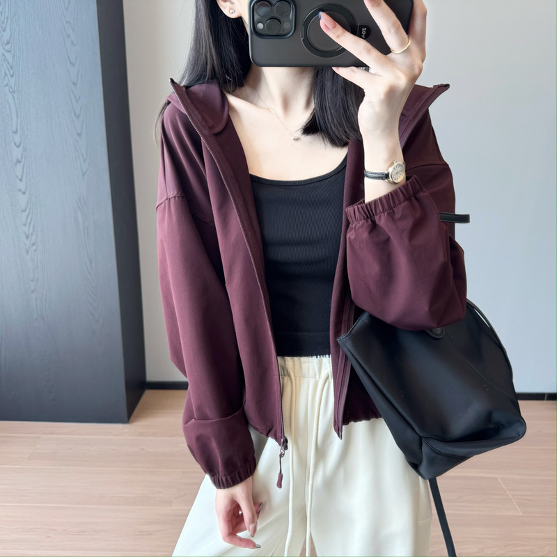 柜面N货~显瘦廓版休闲防风连帽风衣外套短款夹克女2025秋季新|undefined