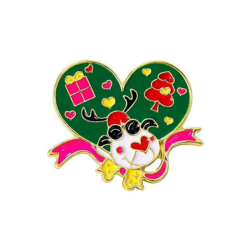 Broche de Navidad insignia de aleación caricatura adorable Santa Fe Navidad decoración de mochila escolar