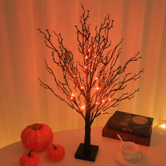 Halloween Tree Light Indoor Simulation LED Ornament Tree Light Ghost House Decoration Halloween Party Atmosphere Light Tree