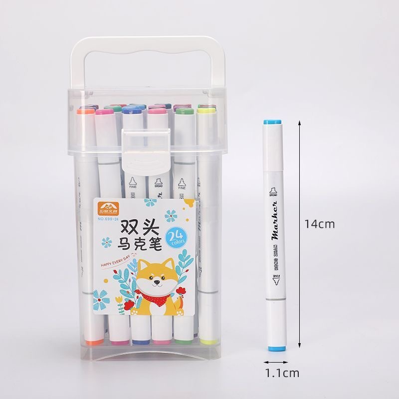 36 colores acuosos de doble cabeza lavable marca de pluma set de 24 colores pinturas de arte graffiti acuarela pluma mayorista