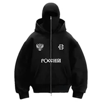 Деми-сезонный оверсайз худи-свитшот унисекс, тёплая куртка на молнии, размеры EU S–XXXL