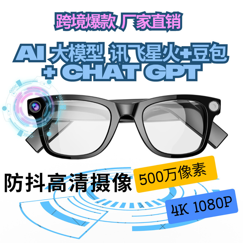 クロスボーダー Ai メガネ手ぶれ防止写真とビデオスマート Bluetooth 音声翻訳 HD カメラ E02s 工場直販|undefined