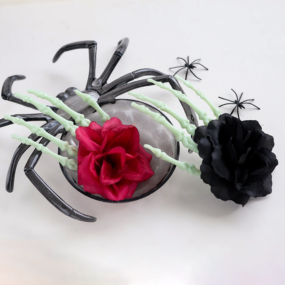 Halloween esqueleto de horrores esqueleto accesorios diseño de sitio de horrores esqueleto correa de flores de plástico fantasma colgante colgante