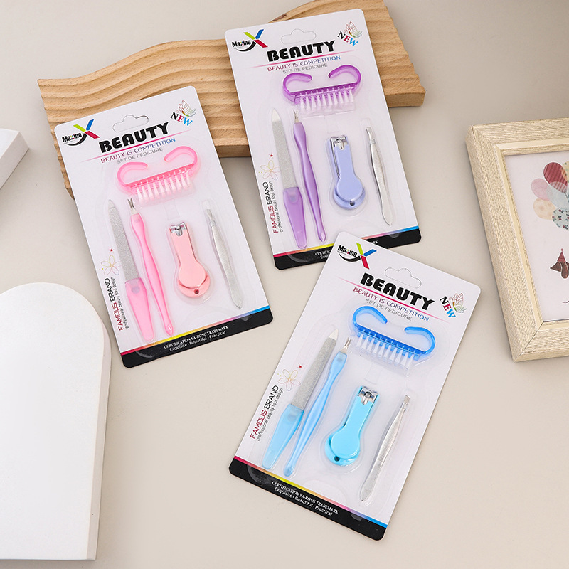 YARONG fabricante de cuchillo de pedicura conjunto de manicuras para limpiar la piel gruesa y dura de las uñas de los pies en el conjunto de tarjetas de aspiración de uñas de los pies