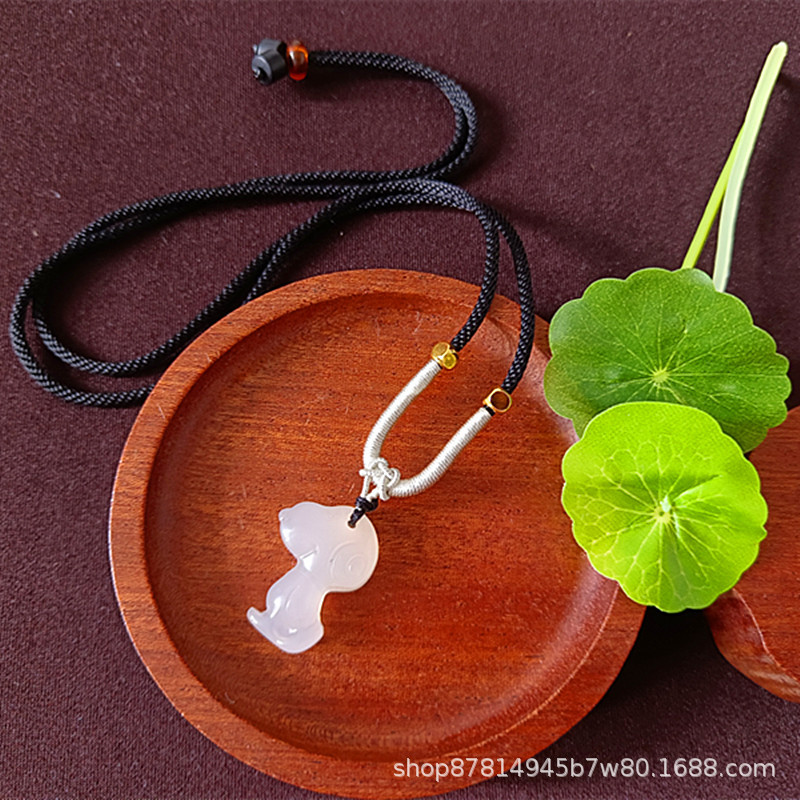 검은 밧줄로 스누피 강아지 (25*18mm)