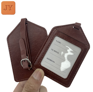Casual Business Luggage Tag Pu Leather Boarding Pass Aircraft Luggage Checked Luggage Tag Luggage Tag Leather Goods Factory