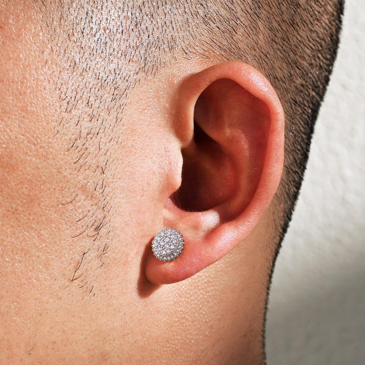Minimalist Stainless Steel Stud Earrings For Men Punk Style_voghion.com