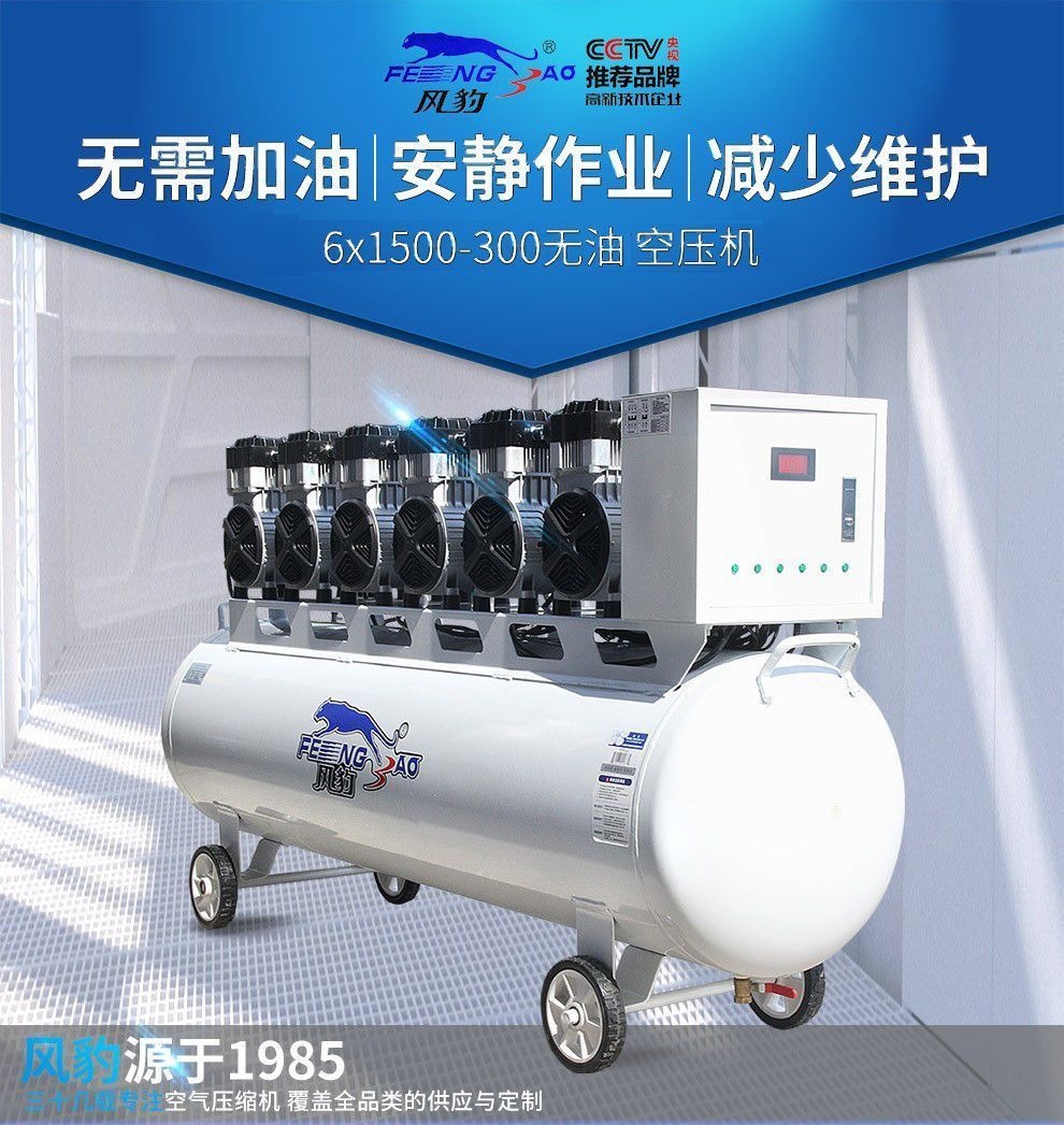 Shanghai Yuanjie Jaguar Industrial Grade Air Compressor 380V Oil-Free Silent Large Three-Phase Air Compressor