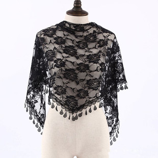 New Four Seasons rose lace triangle towel hollow lace Lady scarf spot can be a generation of hair