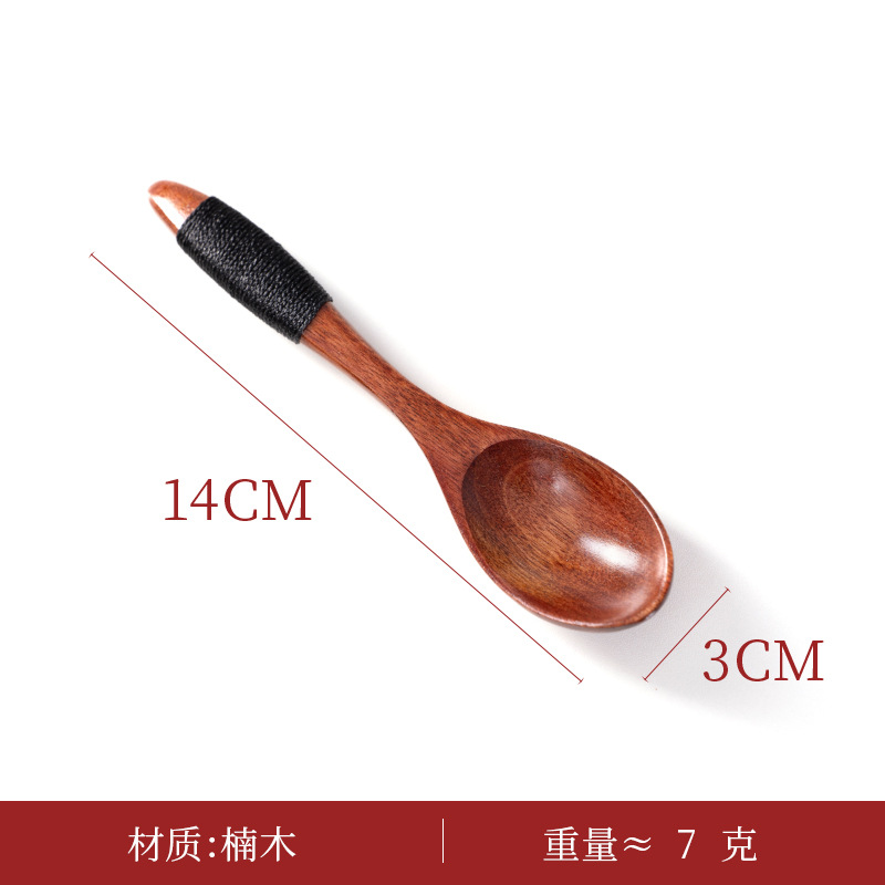 검은색 실이 있는 뾰족한 숟가락 14개