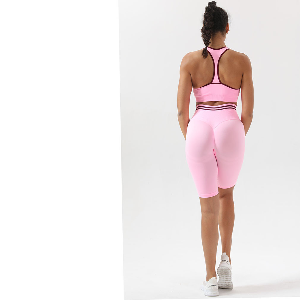 hip-lifting high-elastic receiving waist  yoga five-point shorts nihaostyles wholesale clothing NSOUX85191