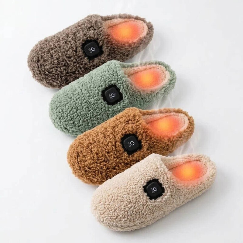 Cross-Border USB Heated Slippers, Warm Foot Warmers, Three-Level Temperature Adjustment, Timer, Rechargeable Electric Heating Shoes Cross-Border USB Heated Slippers, Warm Foot Warmers, Three-Level Temperature Adjustment, Timer, Rechargeable Electric Heating Shoes