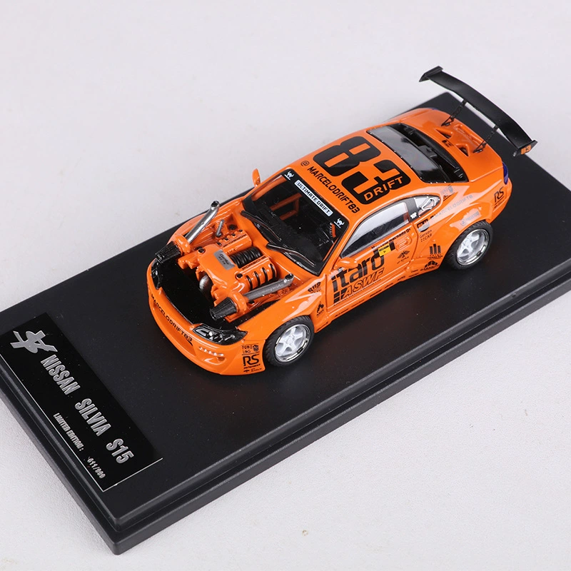 YS 1:64 - модель автомобиля Nissan S15 4.0 V8 из сплава, симуляция двигателя, распродажа по специальной цене