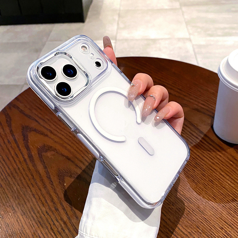 冰晶双色适用苹果17Promax磁吸手机壳17Air简约透明17防摔保护套|undefined