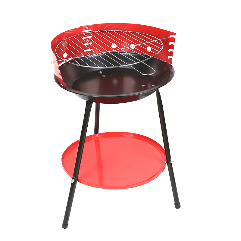 Barbacoa portátil de jardín doméstico transfronterizo, parrilla redonda, parrilla, barbacoa al aire libre, parrilla de barbacoa, fábrica al por mayor