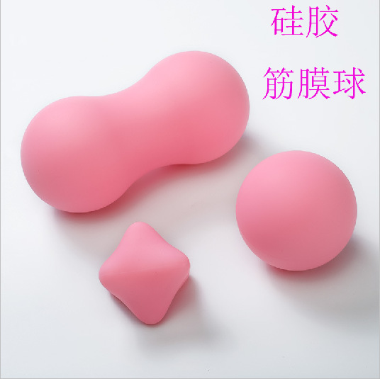 Bola de maní de silicona seis esquinas bola redonda masaje fascia bola mano pie espalda masaje profundo cuerpo relajado