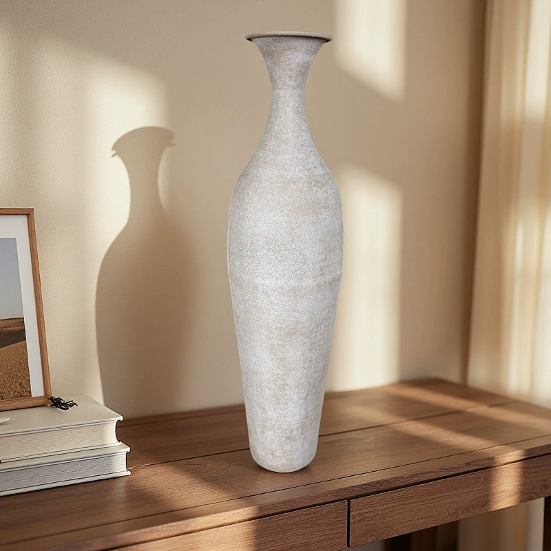 Большой цветочный горшок в стиле пасторальной фермы, ретро, ручной работы, старинная текстура, цветной металл, большая ваза, украшение для дома, гостиной.