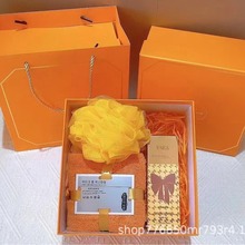 毛巾+浴花+护手霜套装 创意礼品套装伴手礼带礼盒 活动礼品批发