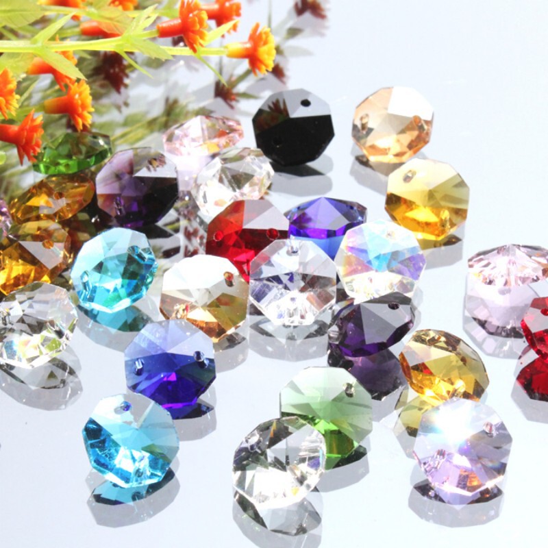 14mm octagonal beads loose beads accessories crystal bead curtain DIY accessories lighting accessories