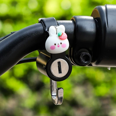 Helmet Lock Anti-Theft Fixed Hook: Helmet lock - little-white-rabbit-1