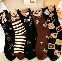 Women's Socks Trendy and Versatile New Personality Socks Accessory Plush Retro Quick Stitch Cotton Pile Socks