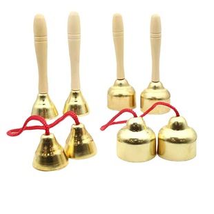 Wooden handle touch clock Orff percussion instrument big touch bell instrument melody clock eight tone class bell with rope touch clock wholesale