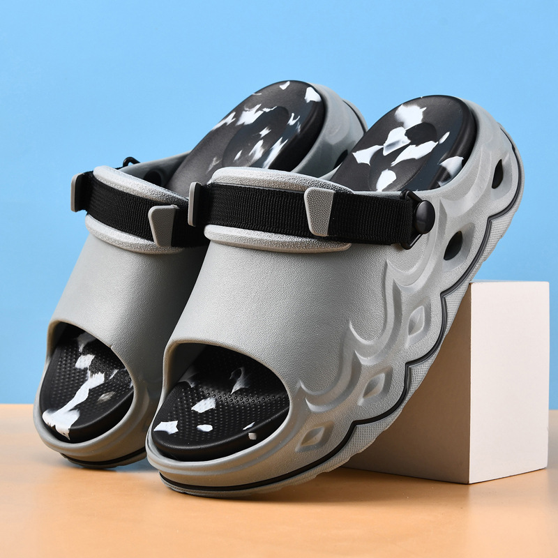 Zapatillas casuales hombres perezosos de un pie pareja de verano nueva sensación de pisar mierda antideslizante y desodorante suela suave desgaste desgaste