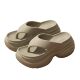 Luyou Jia Thick Bottom Flip-Flops Women's Outer Wear Summer Heel 2025 New Non-Slip Seaside Beach Shoes Flip-Flops