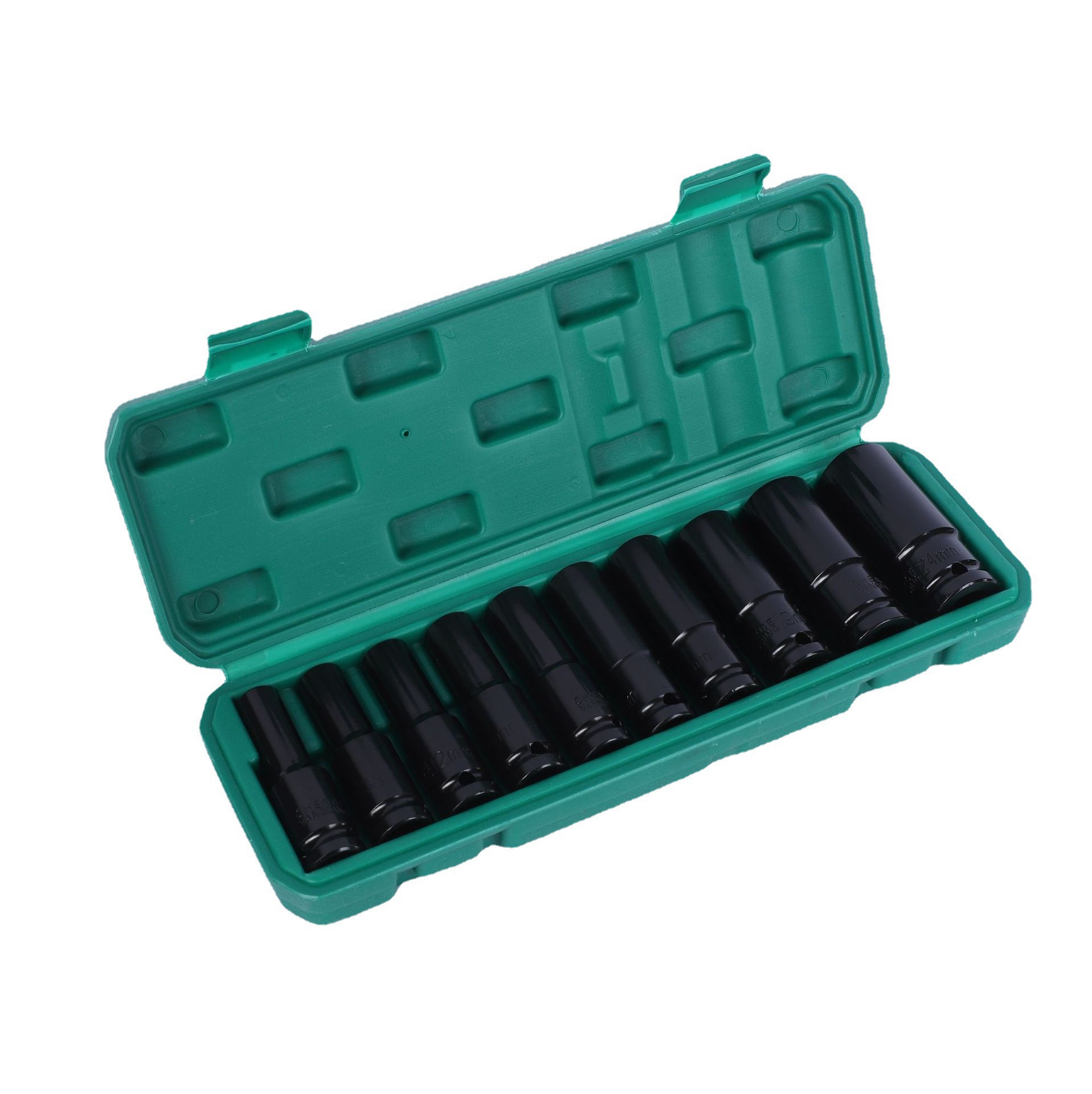 Yayang Electric Wrench Socket 10-Piece Set High Carbon Steel Hex Socket Large Impact Socket Auto Repair Socket