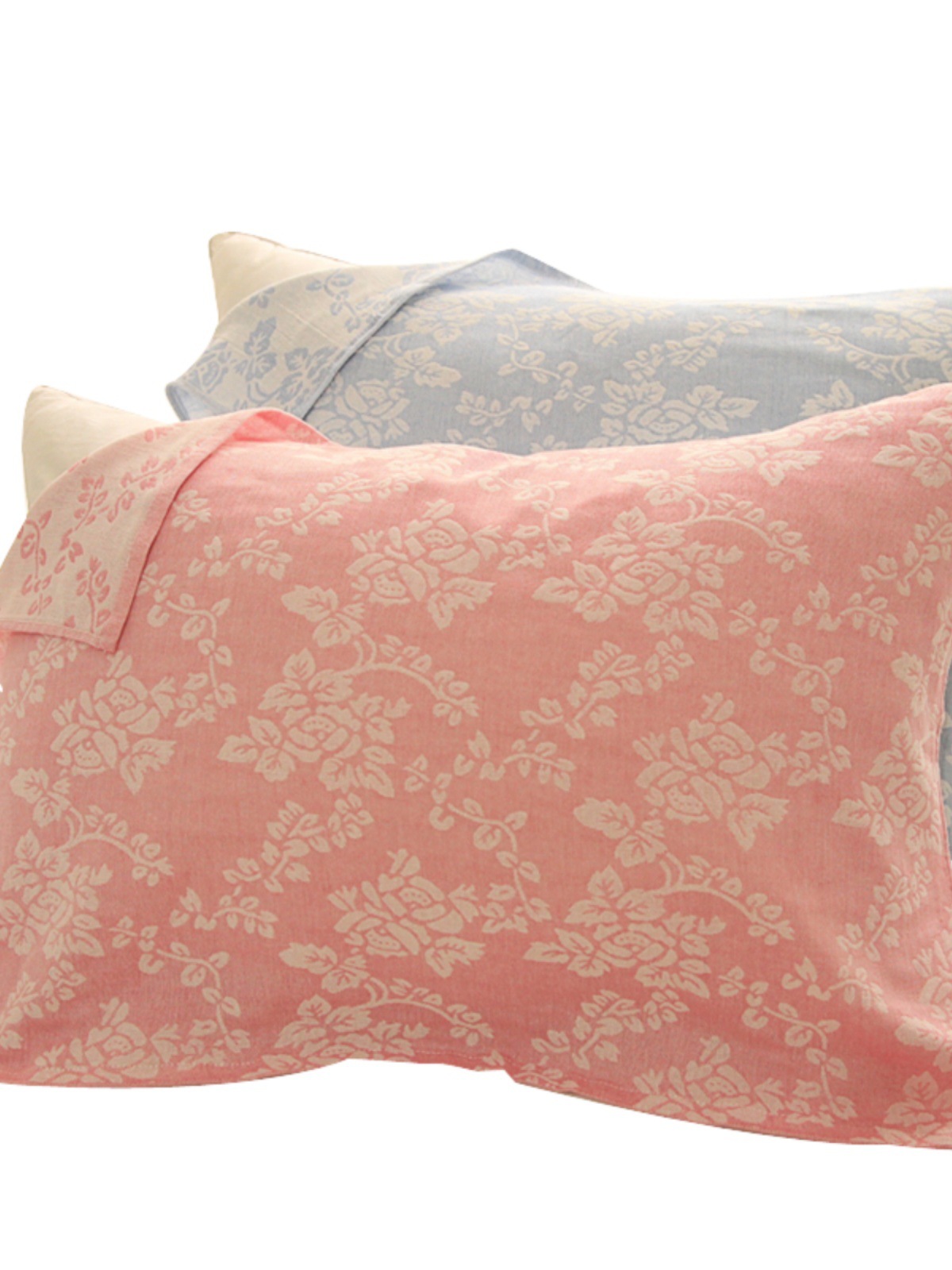 5YA1 wholesale minor imperfections treatment!  Japanese thin double-layer pure cotton gauze jacquard pillow cover for summer, soft and transparent