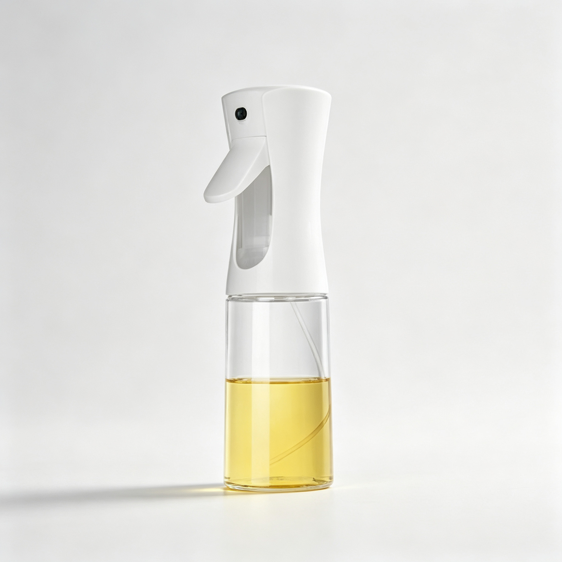 200ml oil spray bottle for kitchen, press-type non-drip transparent oil dispenser
