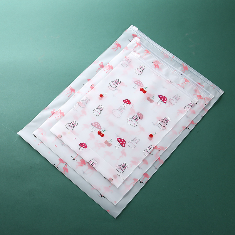 磨砂透明蘑菇兔包装自封袋 服装袋 阴阳骨内衣包装收纳自封袋
