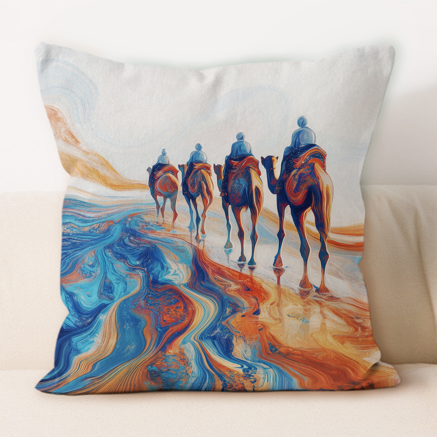 Desierto Dunhuang almohada de viento estilo chino decoración del hogar almohada de almuerzo almohada de almuerzo almohada al por mayor