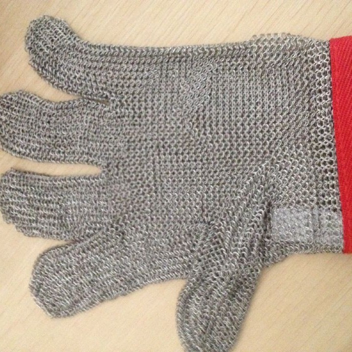 五指钢丝手套|五指钢丝防割手套|裁剪钢丝手套|服装 屠宰钢丝手套