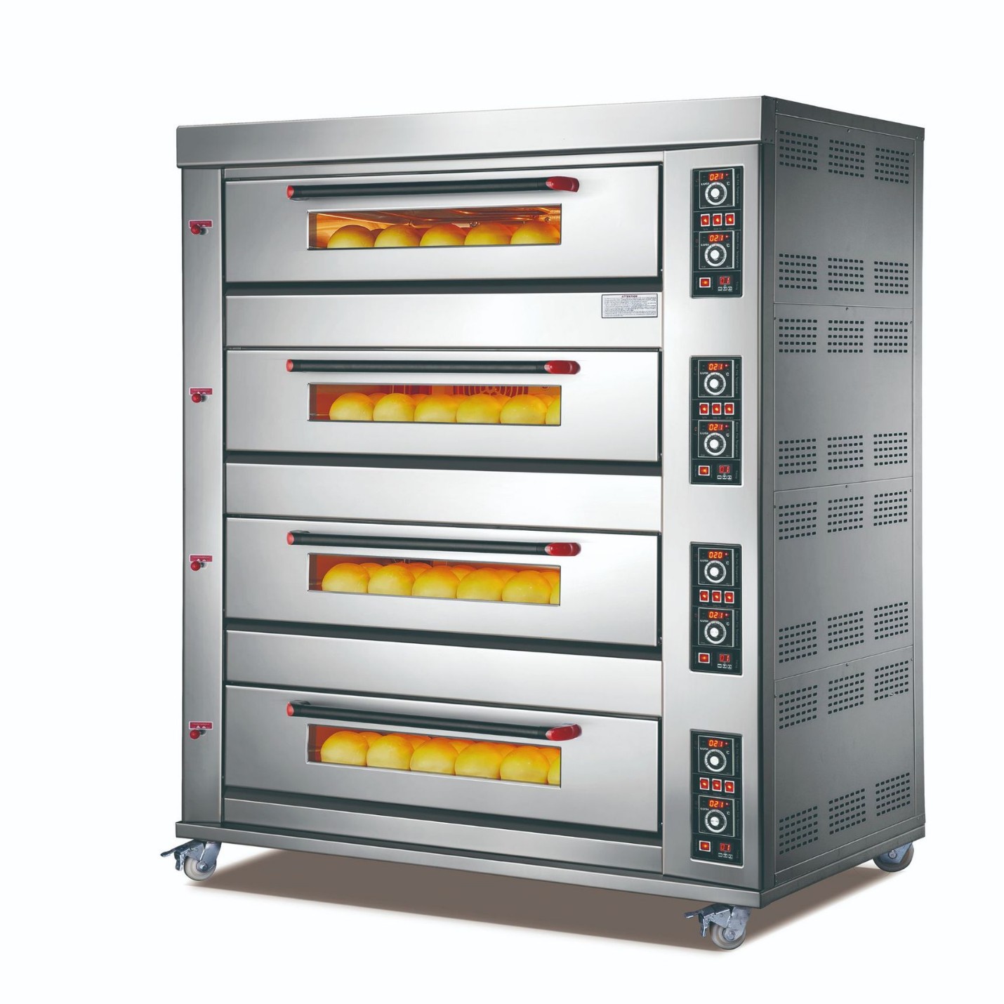Customized Four-Layer 16-Plate Gas Oven for Baking Mooncakes, Bread Ovens, Pizza Large-Capacity Commercial Ovens