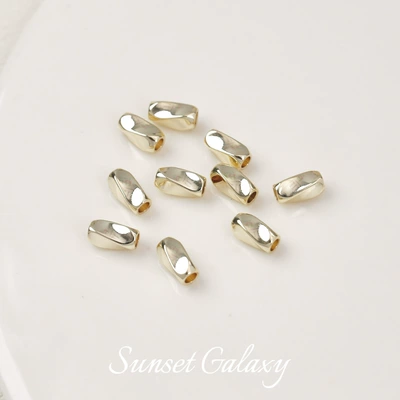 loose beads handmade DIY string – Zərgərlik ara hissələri - 14k-gold-twist-pipe-beads-73mm-10-pcs-no-specifications