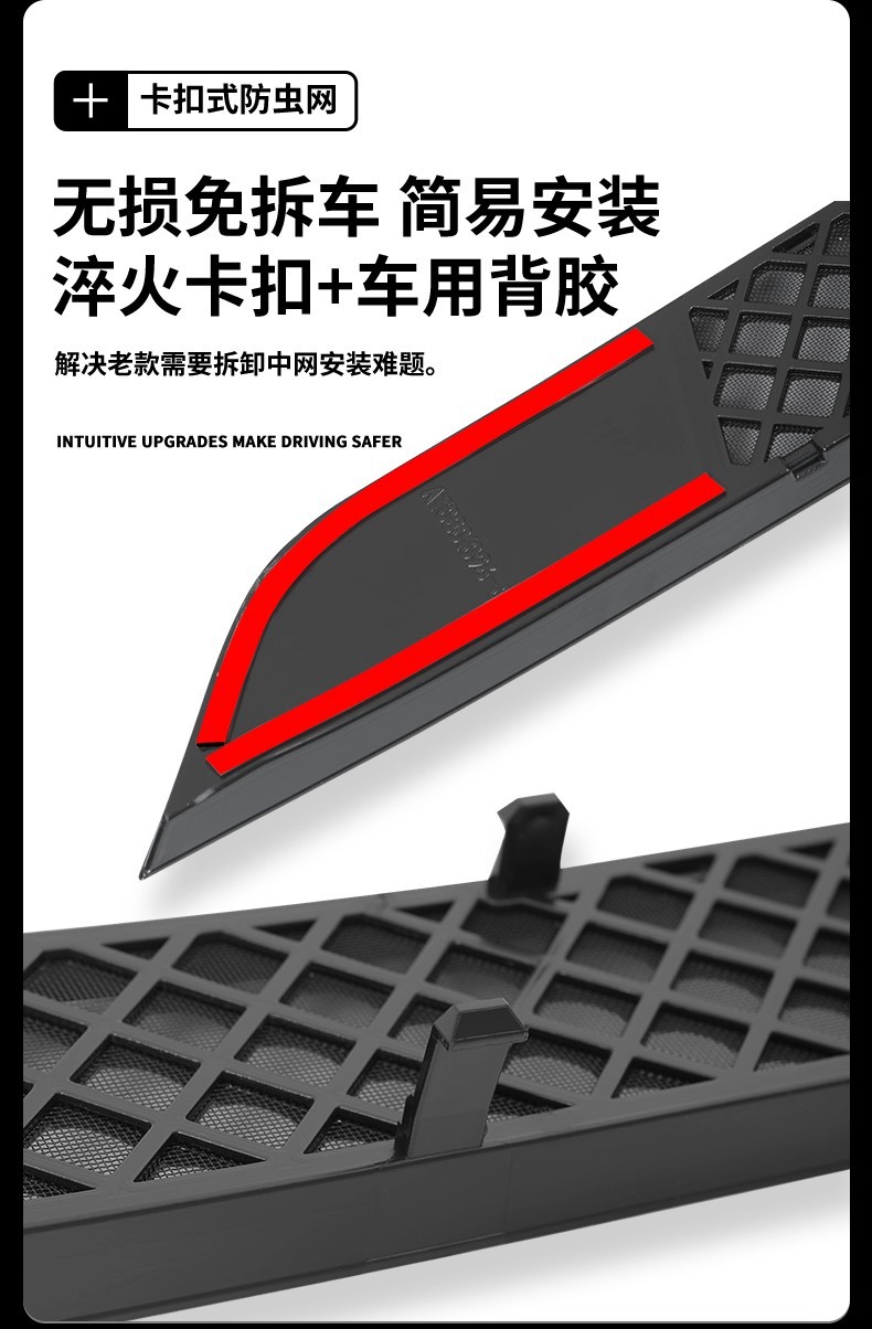 Suitable for the New Version of Tesla Model 3 Highland Removable Central Air Inlet Protective Cover Insect-Proof Net