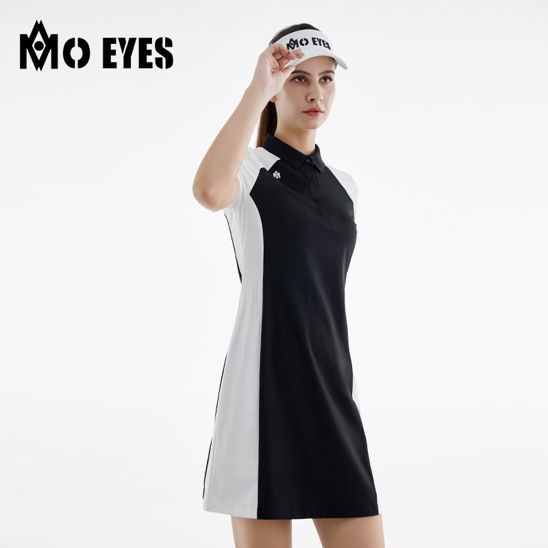 Váy golf nữ co giãn cao, thoáng khí, phối quần an toàn — M23QZ001-Đen (với quần an toàn), M23QZ001-Trắng (với quần an toàn)
