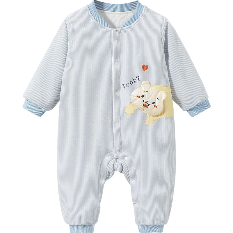 Mono de bebé Otoño e Invierno recién nacido acolchado Delgado engrosado traje de mameluco cálido para hombres y mujeres ropa de salida ropa de invierno para bebés