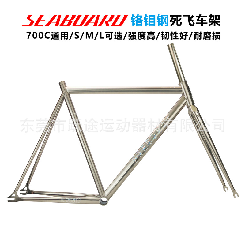Seaboard Molybdenum Steel Fixed-Gear Bicycle Frame Set 100*120mm Track Frame 700C Bicycle Frame